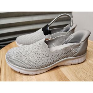 S Sport by Skechers Women’s 7.5 Hands Free Step-Ins – Gray Memory Foam Shoes